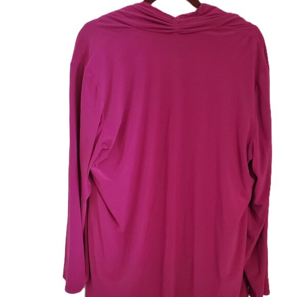 Antthony Original Women 2 piece top, Fushia, 1X - Picture 3 of 13